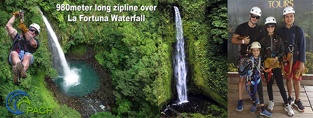 Zipline Canopy Tour Over Waterfalls